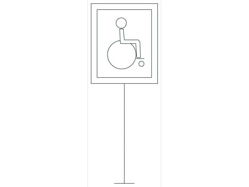 Ada Sign — one of 51 bathroom CAD blocks