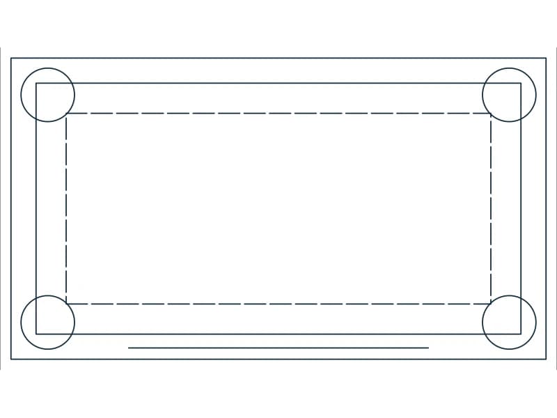 Bar Cart 32X18 CAD block — line drawing preview of the DWG file