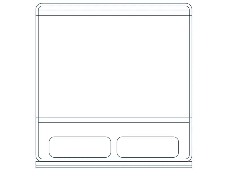 Bed King CAD block — line drawing preview of the DWG file