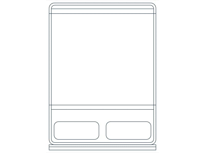 Bed CAD block — line drawing preview of the DWG file