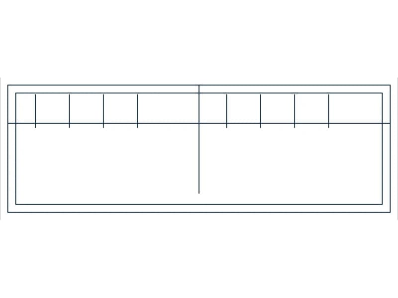 Bookshelf 36X12 CAD block — line drawing preview of the DWG file