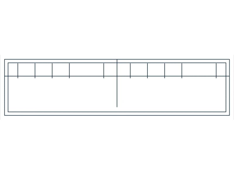 Bookshelf 48X12 CAD block — line drawing preview of the DWG file