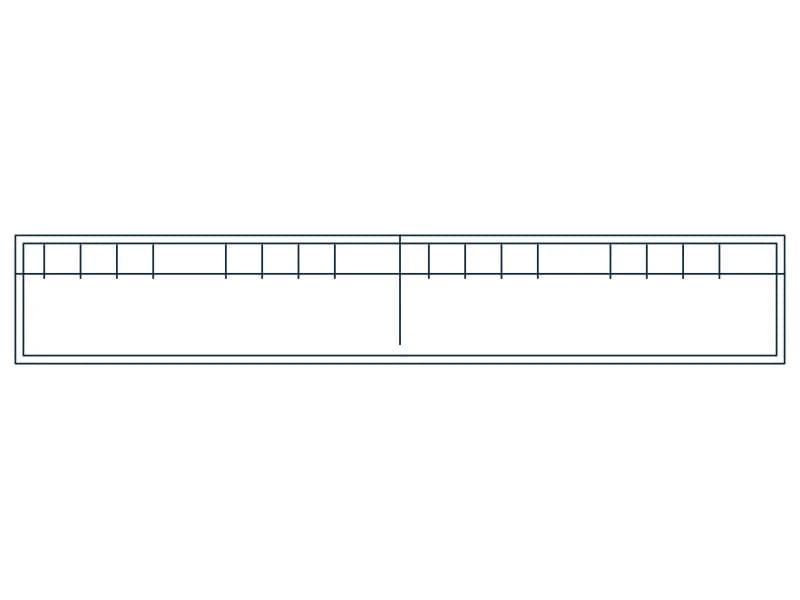 Bookshelf 72X12 CAD block — line drawing preview of the DWG file