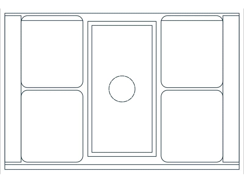 Booth 4 CAD block — line drawing preview of the DWG file