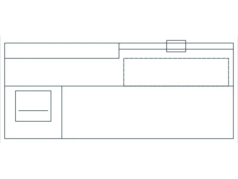 Cash Wrap 72 CAD block — line drawing preview of the DWG file