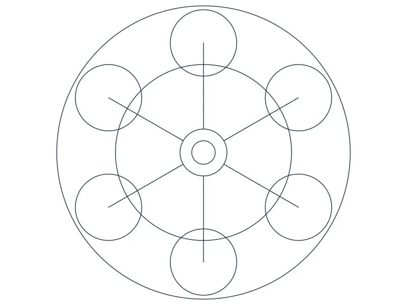 Chandelier CAD block — line drawing preview of the DWG file