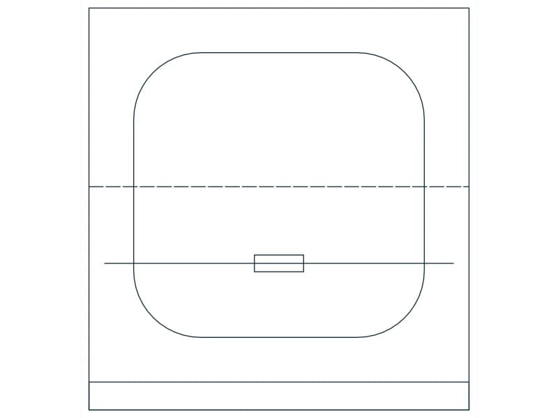 Changing Table CAD block — line drawing preview of the DWG file