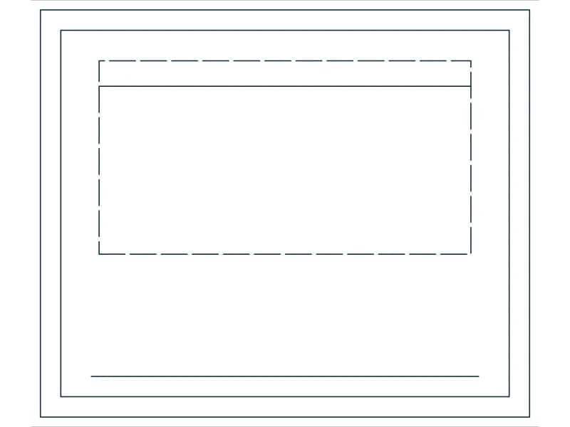 Classroom Desk CAD block — line drawing preview of the DWG file