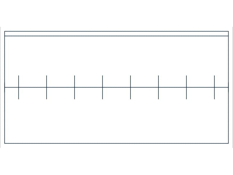 Closet Rod Shelf 48 CAD block — line drawing preview of the DWG file