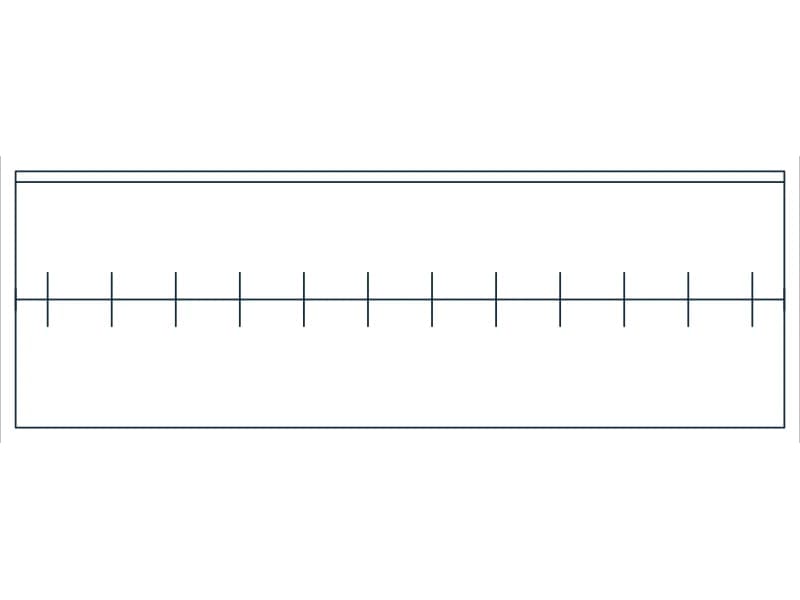 Closet Rod Shelf CAD block — line drawing preview of the DWG file