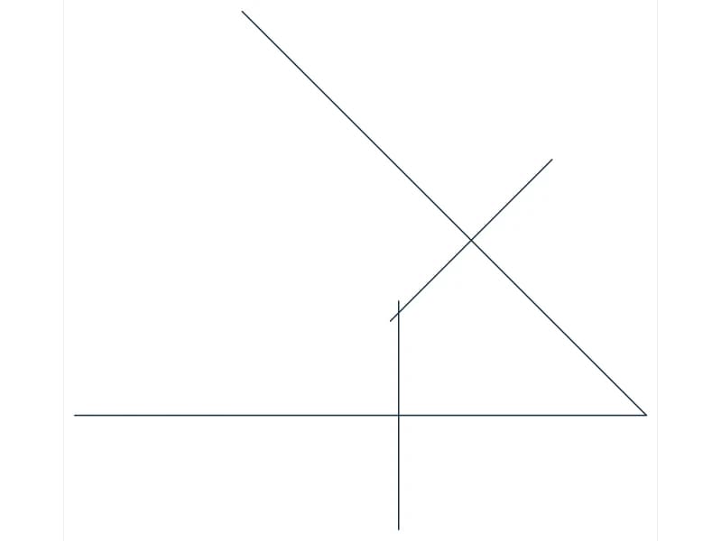 كتلة CAD كوع مكثف 45 شمال غرب — معاينة رسم خطي لملف DWG