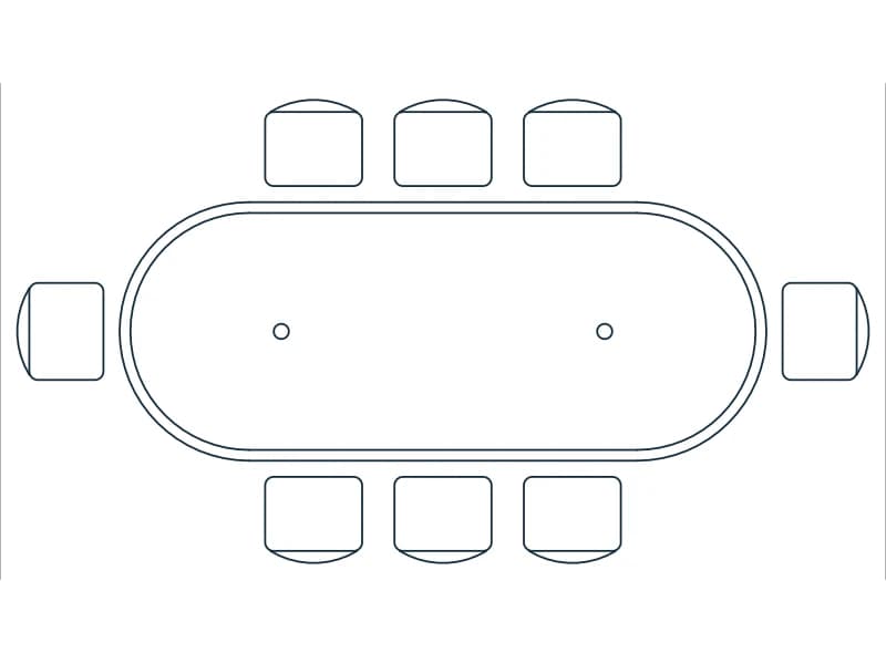 Conference Table CAD block — line drawing preview of the DWG file