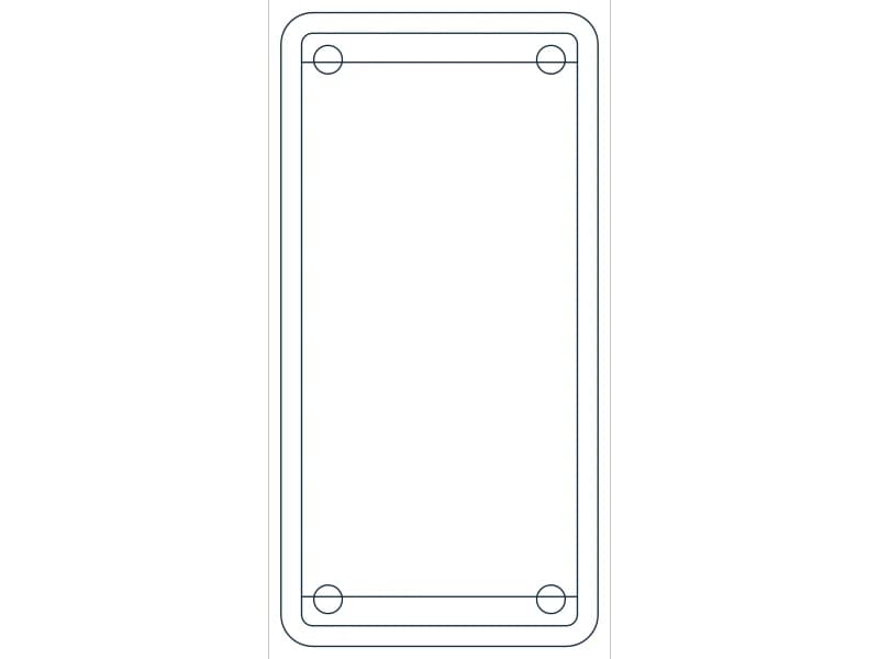 Daycare Cot CAD block — line drawing preview of the DWG file