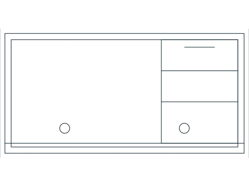 Desk 48 CAD block — line drawing preview of the DWG file