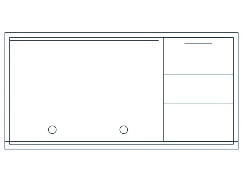 Desk 60X30 CAD block — line drawing preview of the DWG file