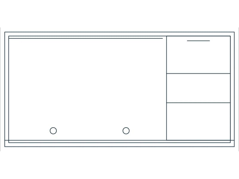 Desk 72X36 CAD block — line drawing preview of the DWG file