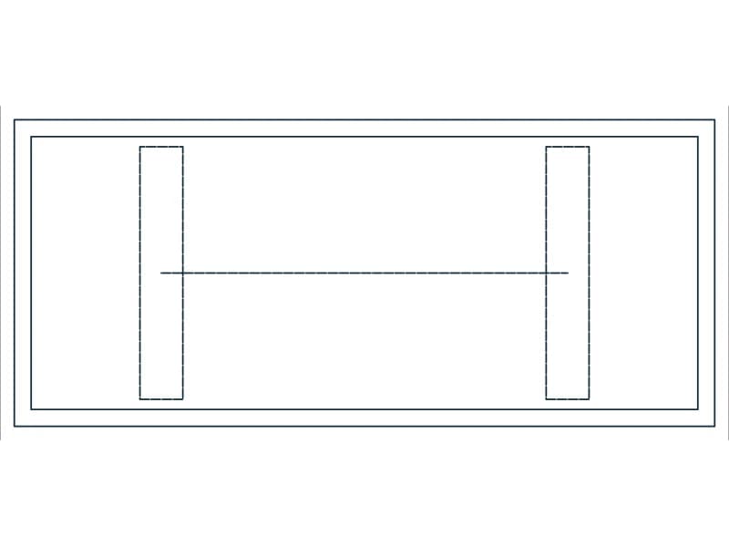 Dining Table 96X42 CAD block — line drawing preview of the DWG file
