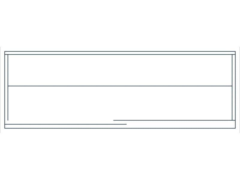 Display Case 72 CAD block — line drawing preview of the DWG file