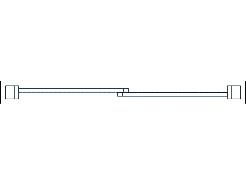 Door Bypass 72 CAD block — line drawing preview of the DWG file