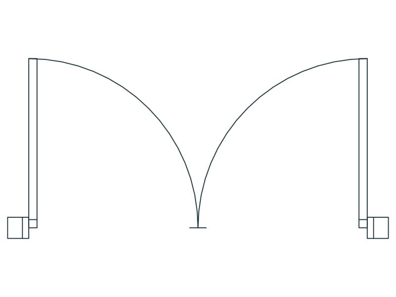 Door Double 72 CAD block — line drawing preview of the DWG file