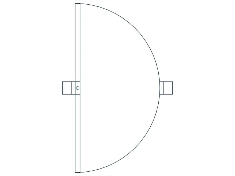 Door Double Acting 30 CAD block — line drawing preview of the DWG file
