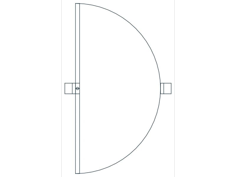 Door Double Acting 36 CAD block — line drawing preview of the DWG file