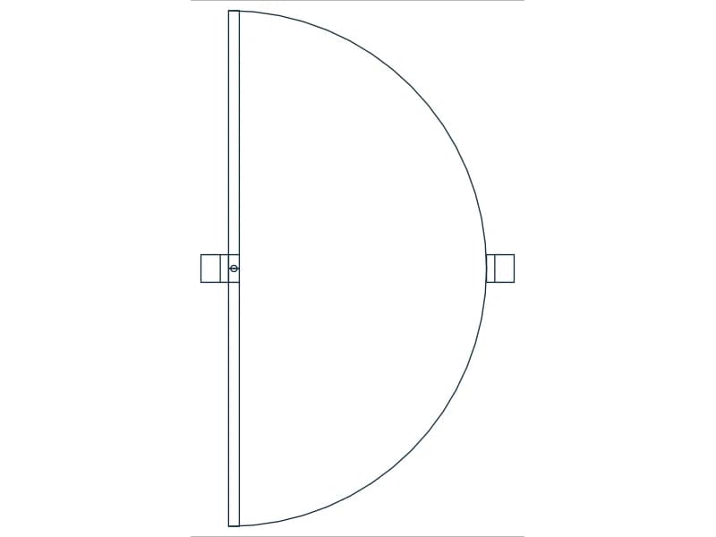 Door Double Acting 42 CAD block — line drawing preview of the DWG file