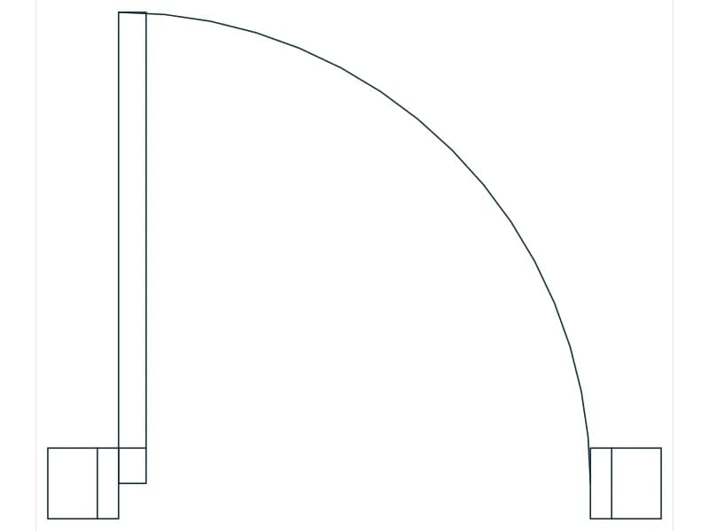 Door Swing 30 CAD block — line drawing preview of the DWG file