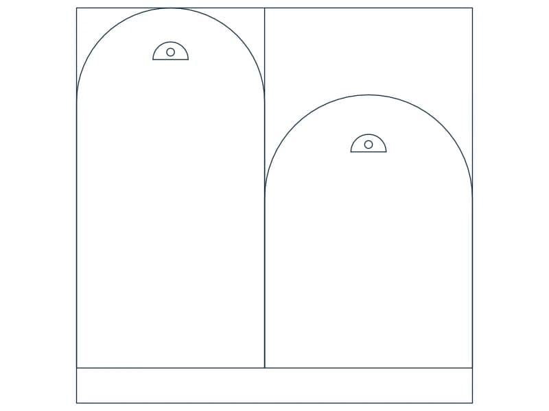 Drinking Fountain CAD block — line drawing preview of the DWG file