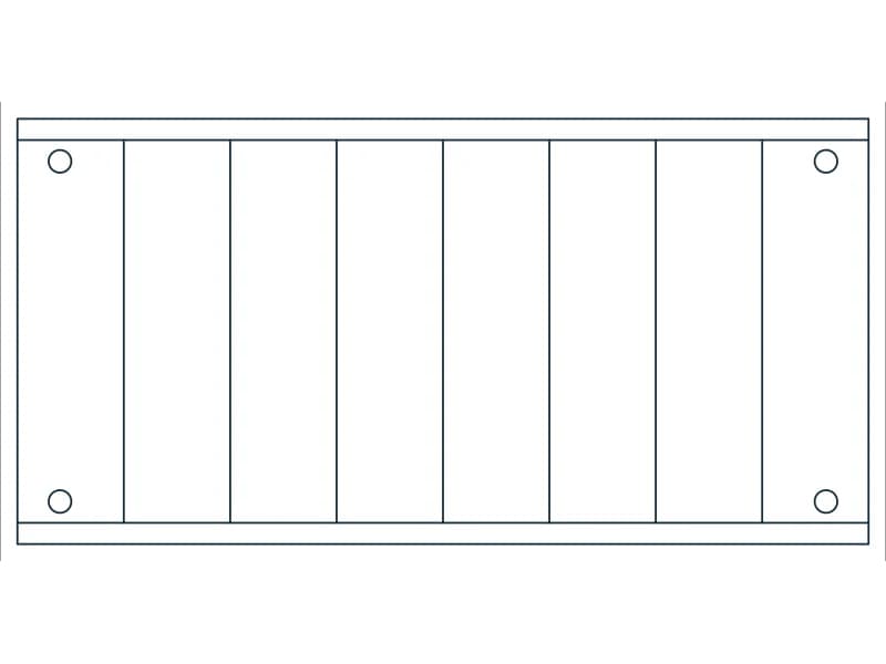 كتلة CAD رف تجفيف 60 — معاينة رسم خطي لملف DWG