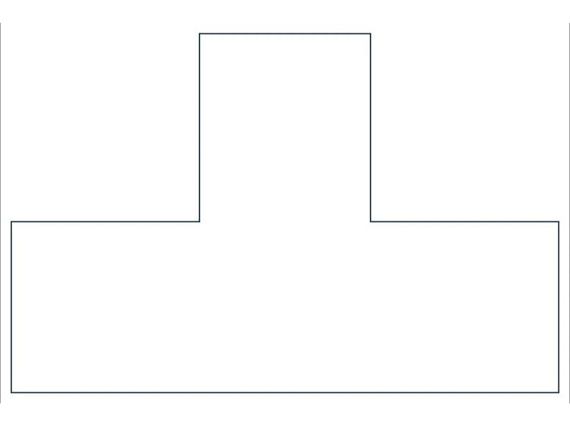 كتلة CAD وصلة مجرى ثلاثية شمال — معاينة رسم خطي لملف DWG