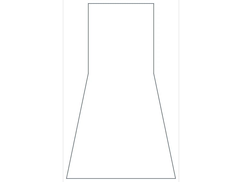 كتلة CAD تحول مجرى رأسي — معاينة رسم خطي لملف DWG