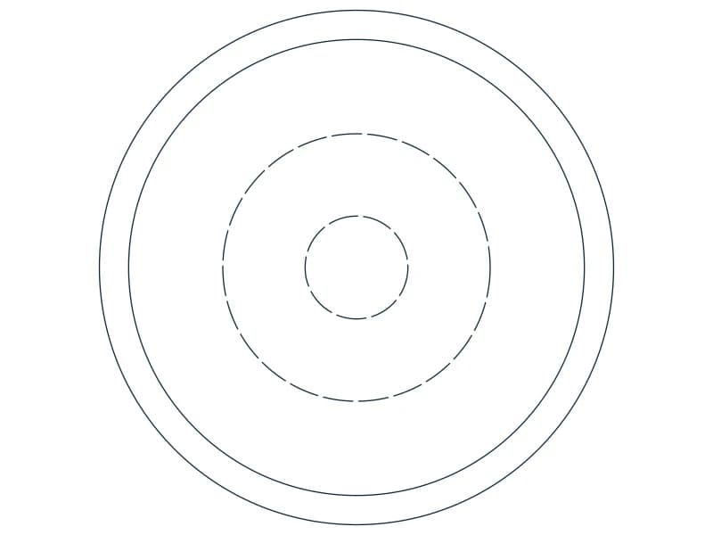 End Table Round 22 CAD block — line drawing preview of the DWG file