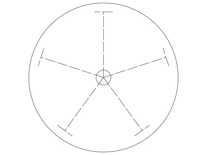 Exam Stool CAD block — line drawing preview of the DWG file