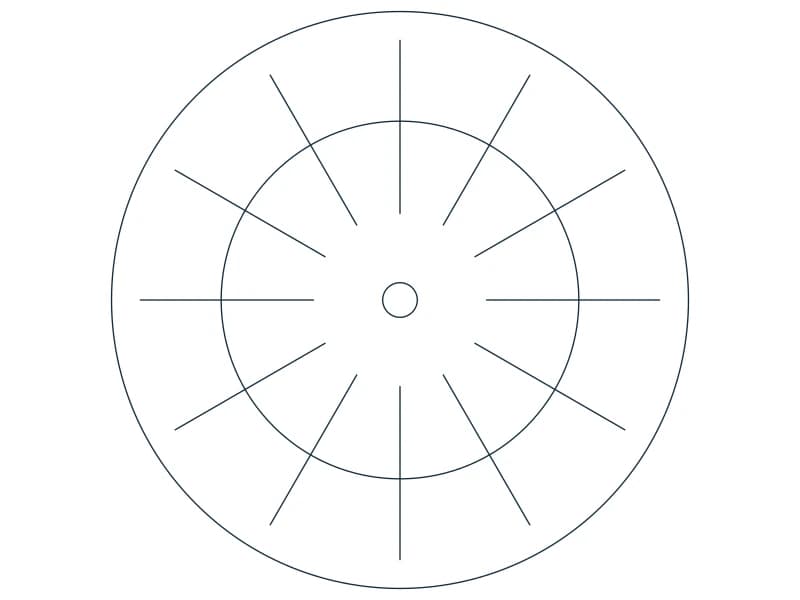 Floor Drain Round CAD block — line drawing preview of the DWG file