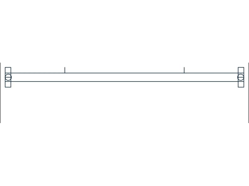 Grab Bar 42 CAD block — line drawing preview of the DWG file