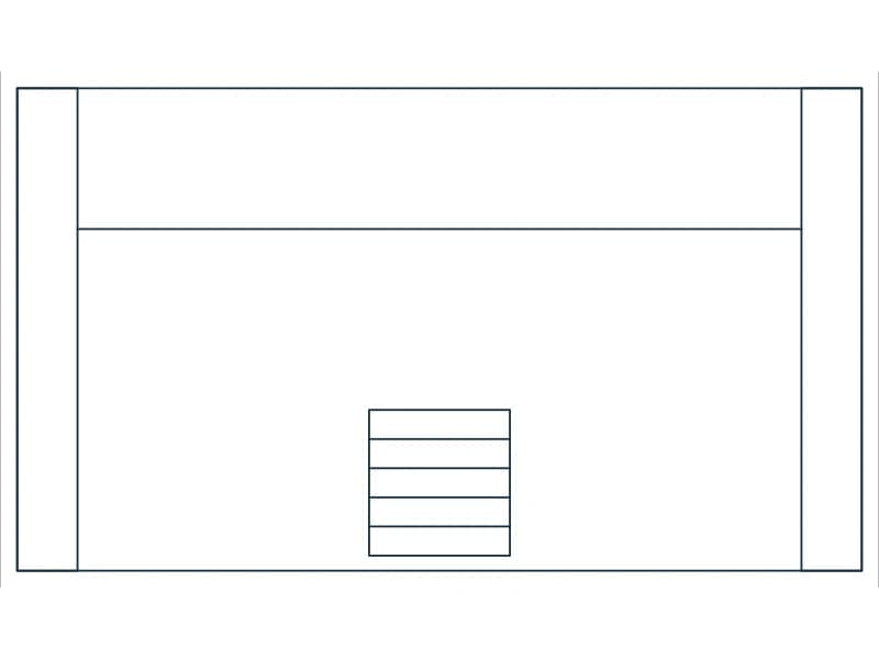 Gym Station 84X48 CAD block — line drawing preview of the DWG file