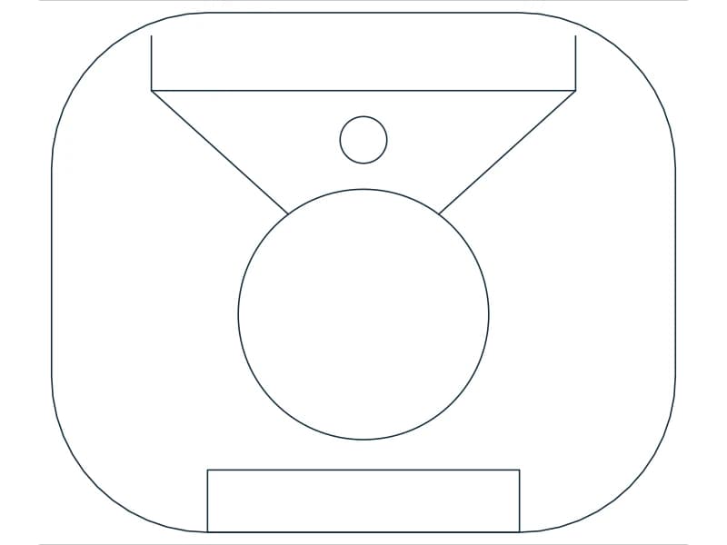 Hand Dryer CAD block — line drawing preview of the DWG file