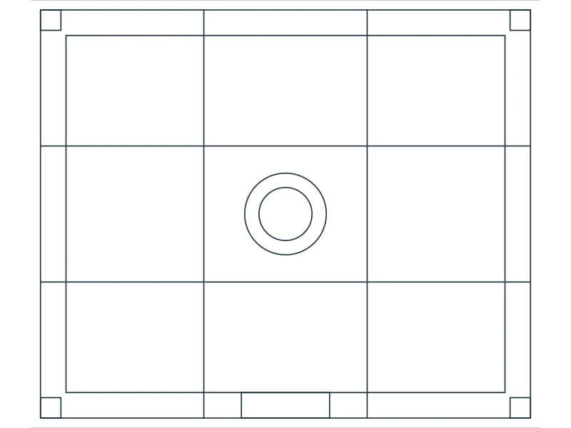 كتلة CAD حاوية IBC 48X40 — معاينة رسم خطي لملف DWG