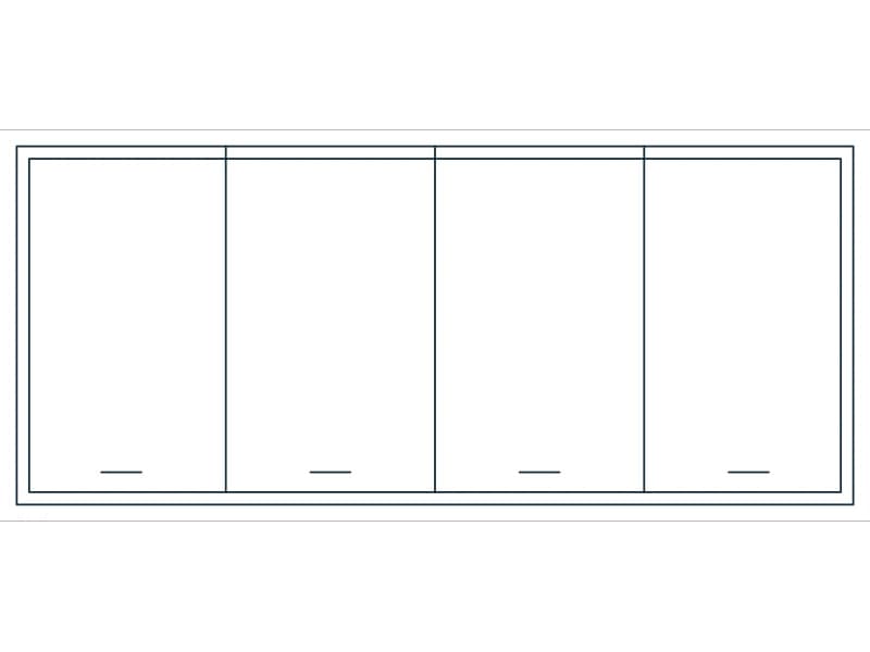 كتلة CAD مطبخ جزيرة — معاينة رسم خطي لملف DWG