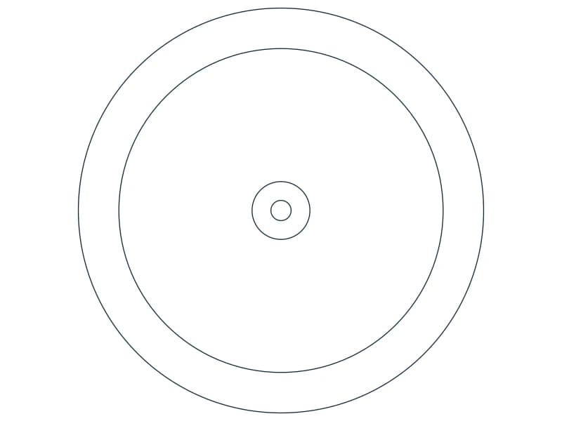 Lamp Table CAD block — line drawing preview of the DWG file
