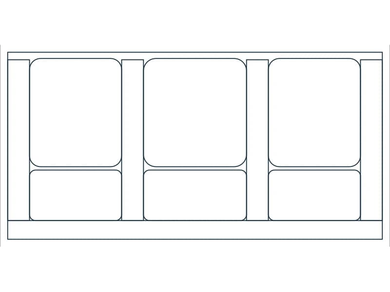Lobby Seating 3 CAD block — line drawing preview of the DWG file