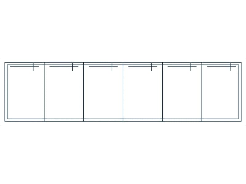 Locker Bank 72 CAD block — line drawing preview of the DWG file