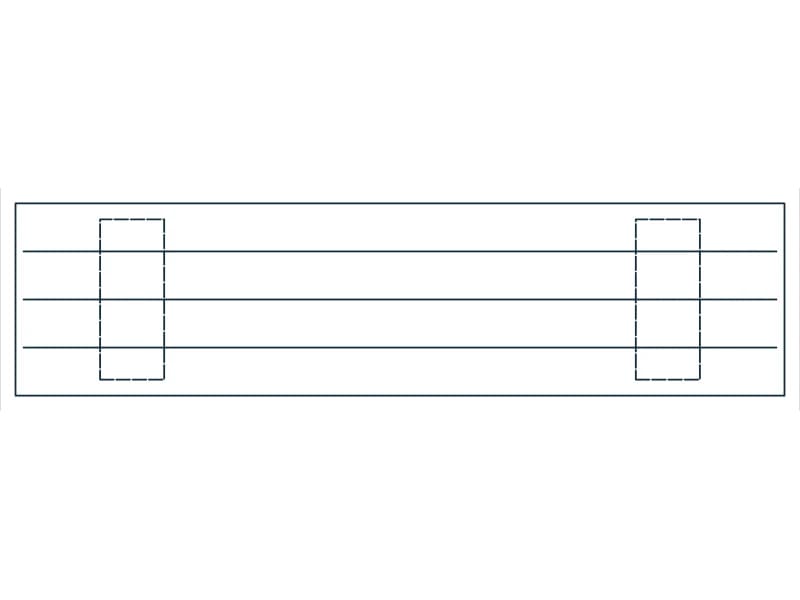 Locker Bench 72 CAD block — line drawing preview of the DWG file