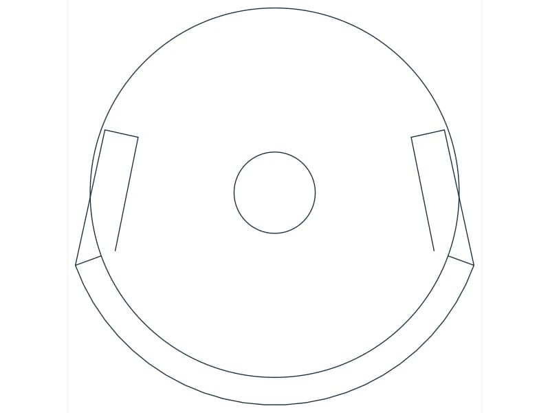 Office Chair 26 CAD block — line drawing preview of the DWG file
