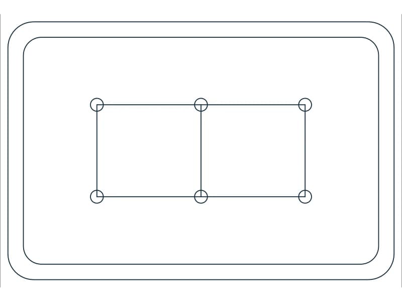 Ottoman 36X24 CAD block — line drawing preview of the DWG file