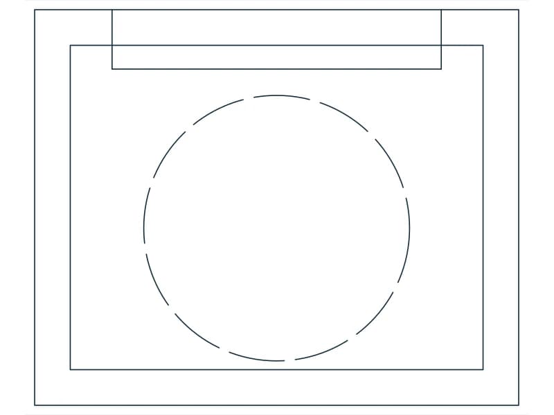 Paper Towel Dispenser CAD block — line drawing preview of the DWG file