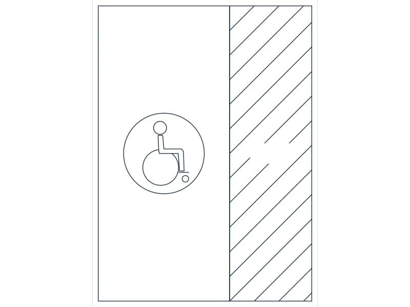 Parking Ada CAD block — line drawing preview of the DWG file