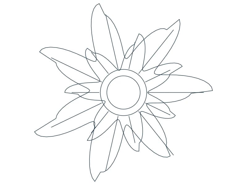 Plant Floor 24 CAD block — line drawing preview of the DWG file