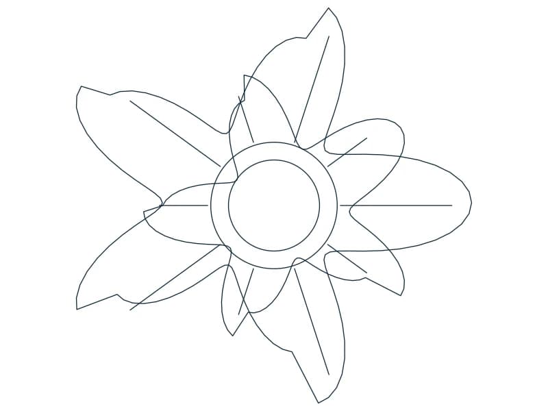 Plant Tabletop 10 CAD block — line drawing preview of the DWG file